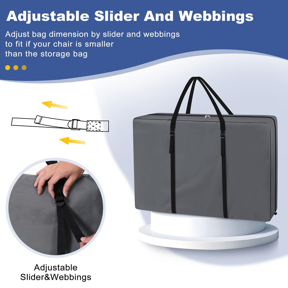 Explore Land side profile with folded chair demonstrating snug protective fit
