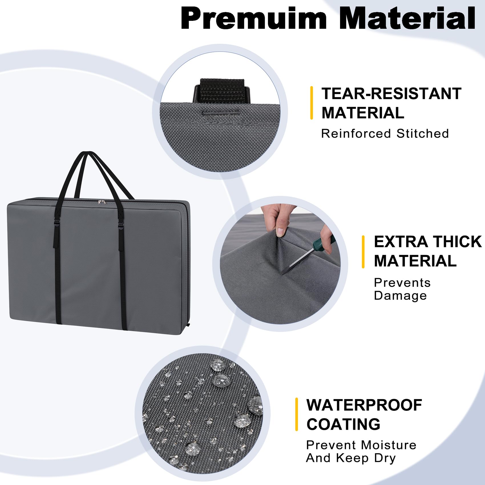 Explore Land reinforced shoulder strap showing ergonomic comfort for transport