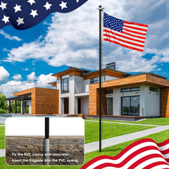 Exquimac 3x5 flag detail showing durable polyester fabric and reinforced edges