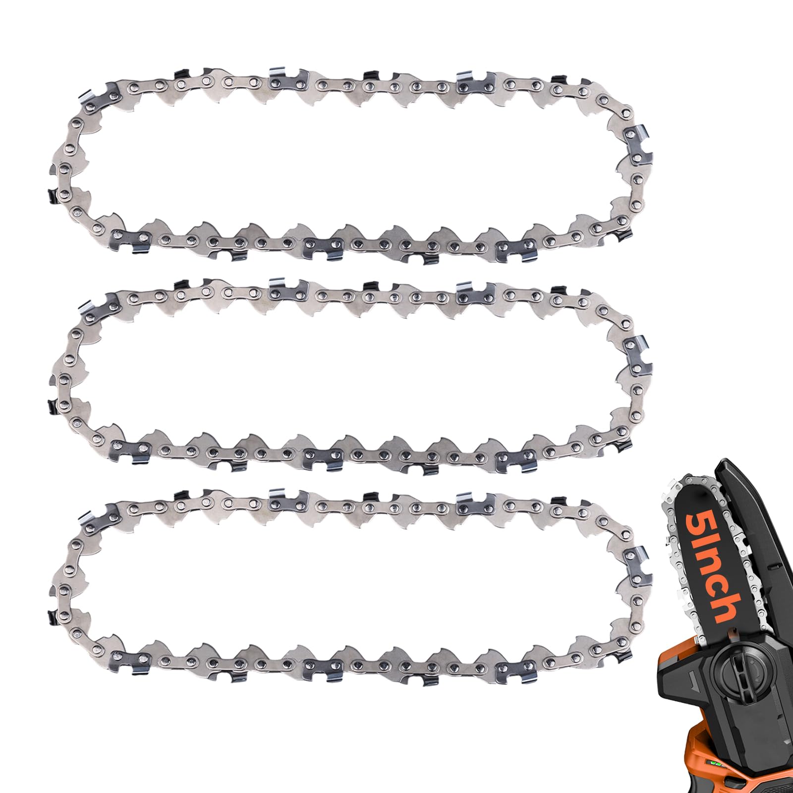 EXSHP front packaging showing three 5-inch chains and clear specs