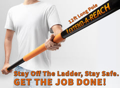 EXTEND-A-REACH folded pole at compact length for easy storage and transport