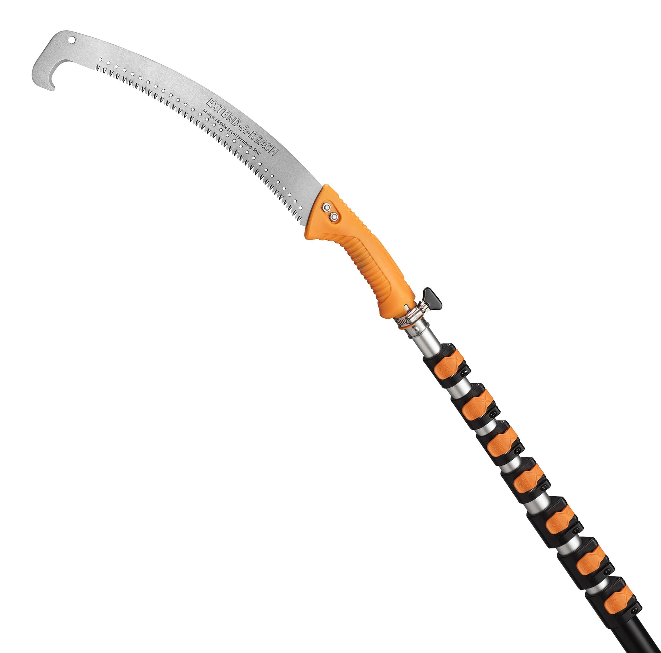 EXTEND-A-REACH front view of full pole saw showing reach and balance