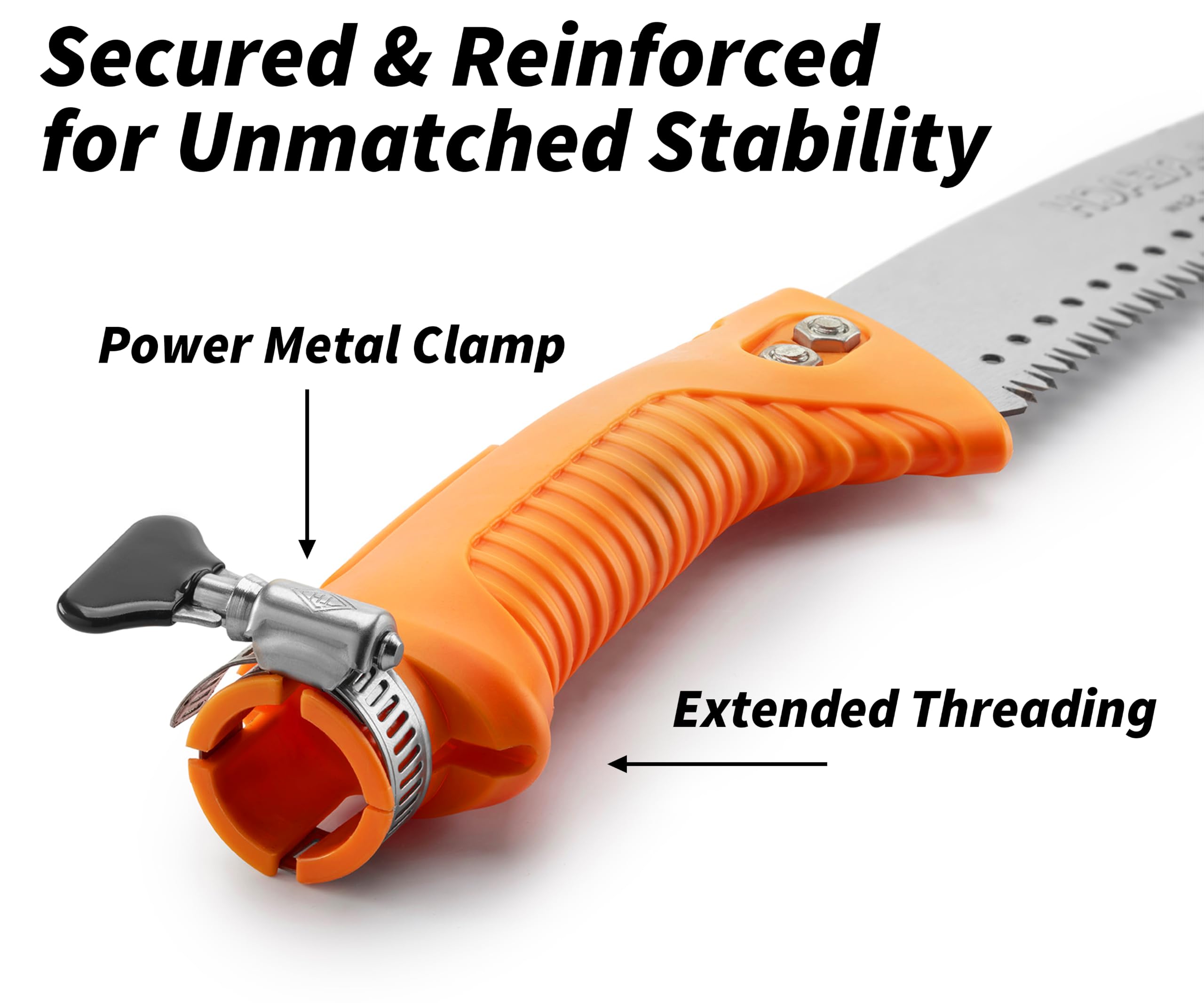 EXTEND-A-REACH in use cutting a branch to illustrate safe ground pruning
