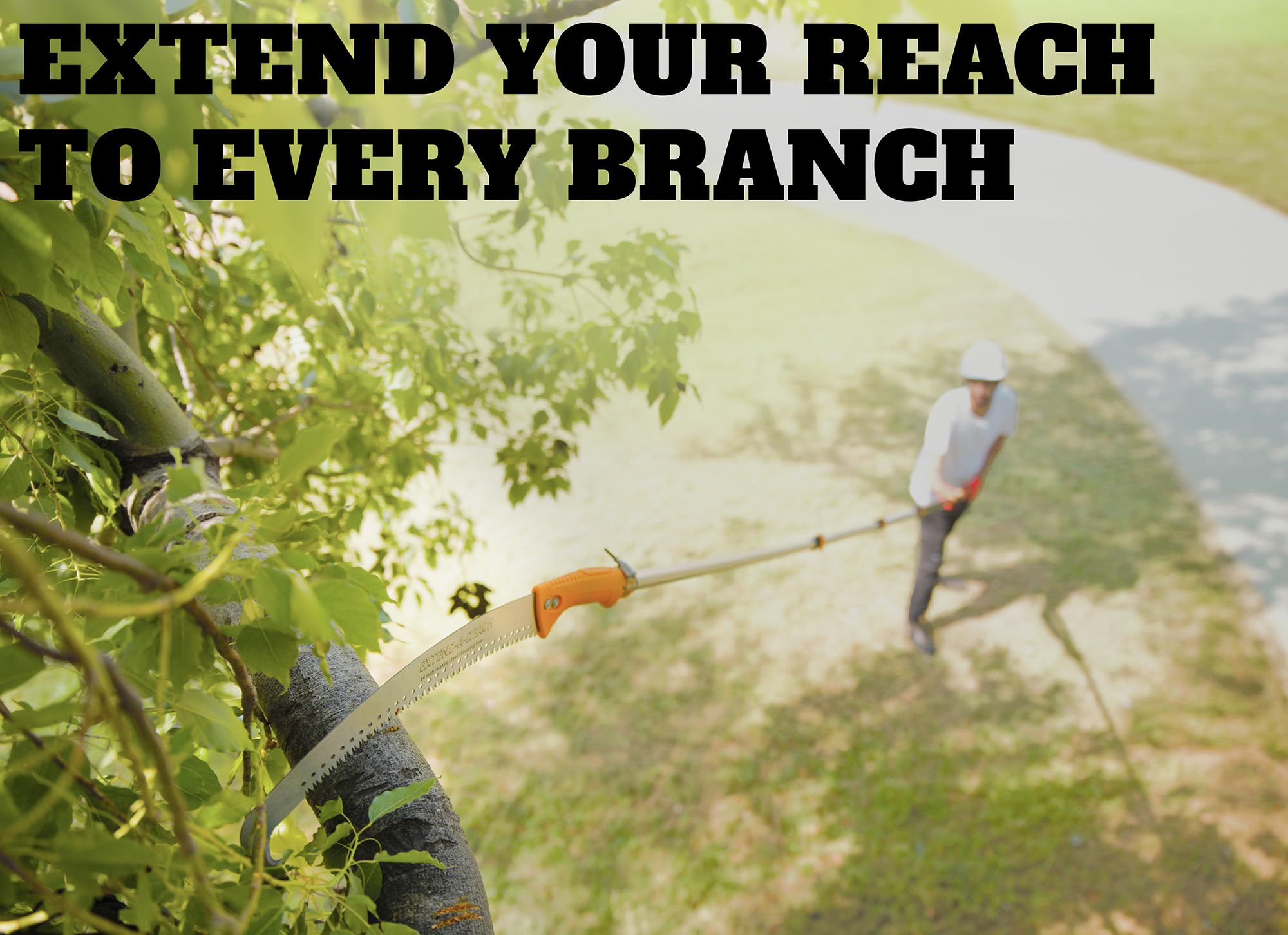 EXTEND-A-REACH close-up of pruning saw head showing cutting edge for precise trims
