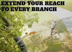 EXTEND-A-REACH aluminum shaft texture showing thickness, benefit is reduced flex and durability