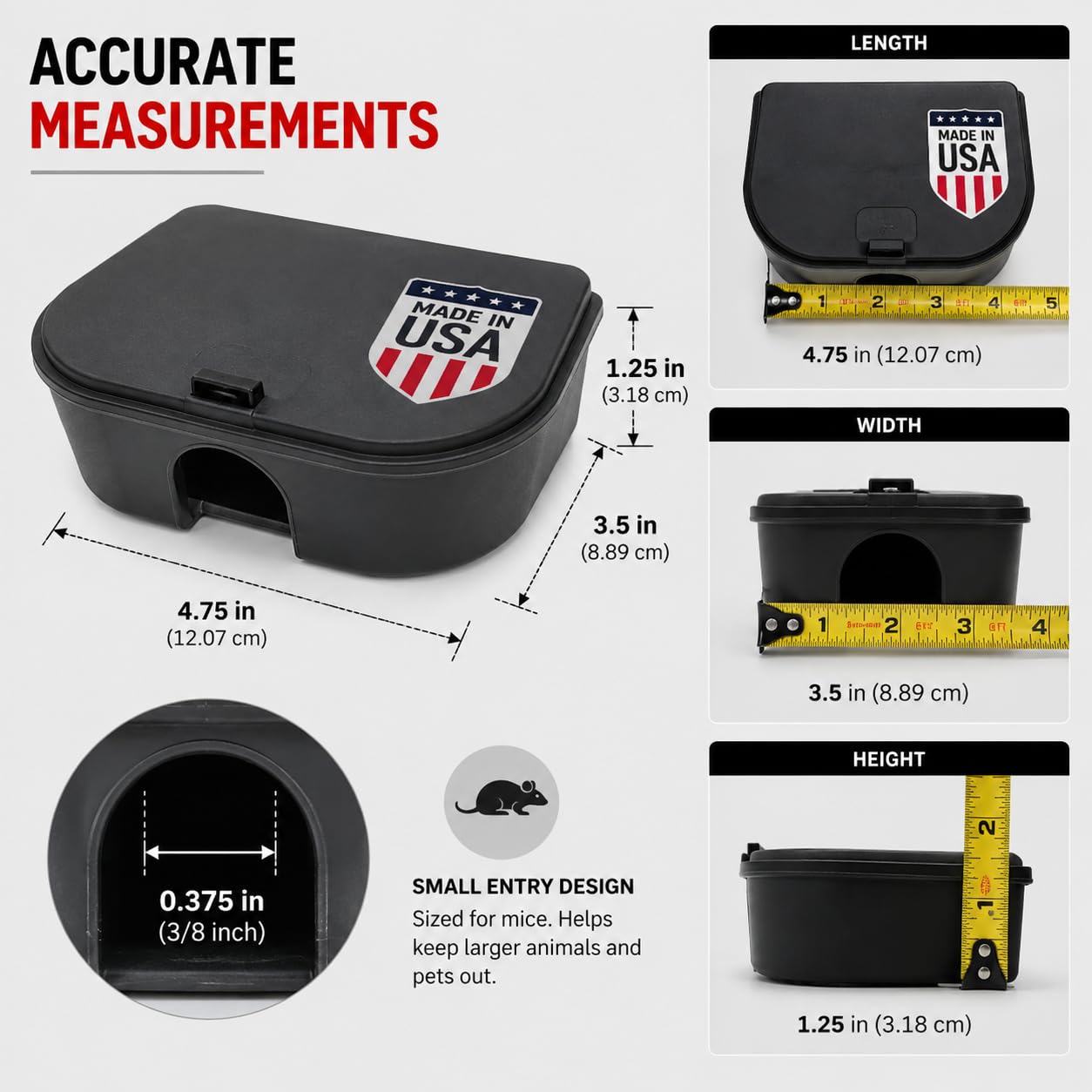 Exterminators Choice open station interior with bait cup, simplifies bait placement and checks
