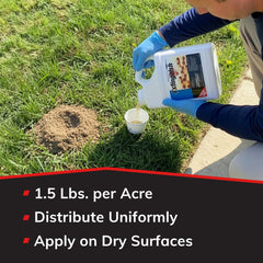 Extinguish applied to an active ant mound showing targeted control