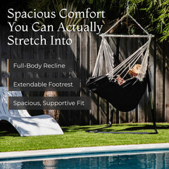 EXTIRIO close-up of built-in footrest highlighting support for legs and relaxation