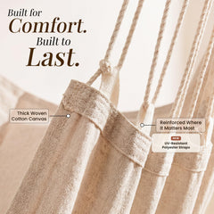 EXTIRIO upgraded polyester straps detail showing UV-resistant strength and secure hanging