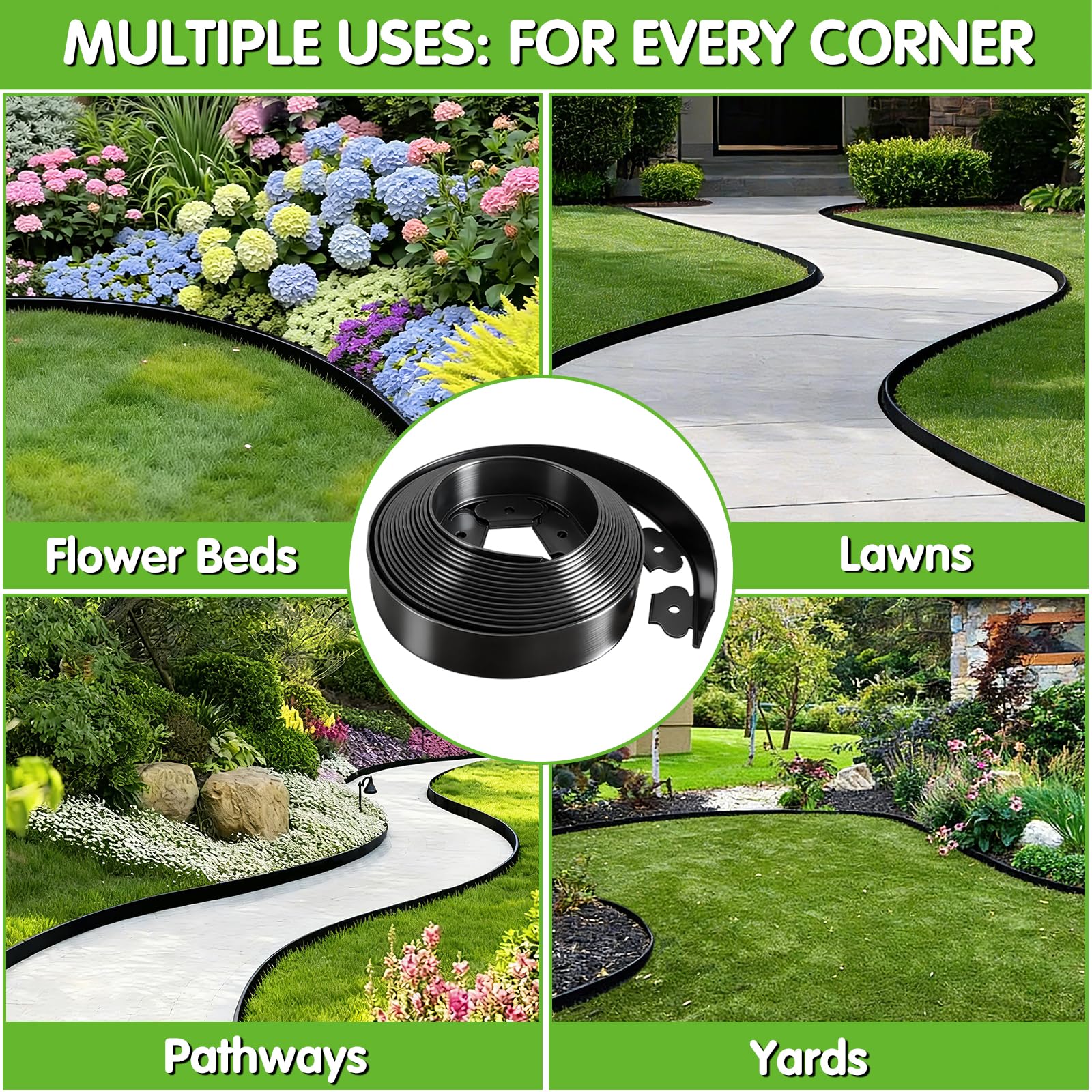 EXTRAEASY rolls next to a yard showing scale of two 50-foot coils and coverage advantage