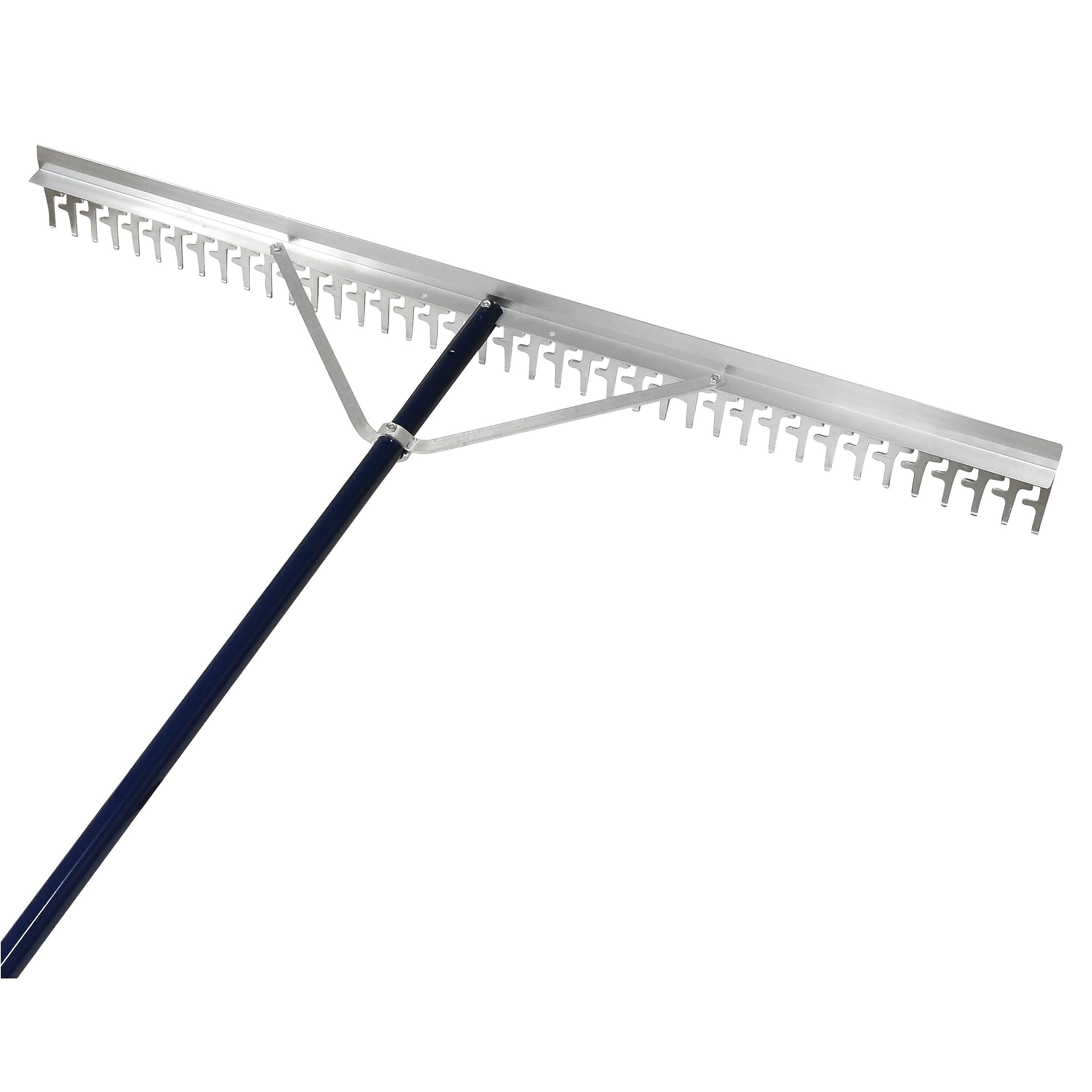 Extreme Max rake in use on beach capturing shells and stones efficiently