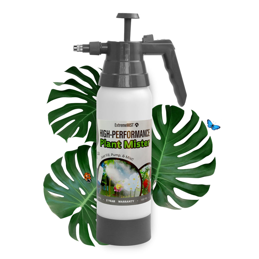 ExtremeMIST front view showing 32 oz tank and ergonomic handle for easy watering