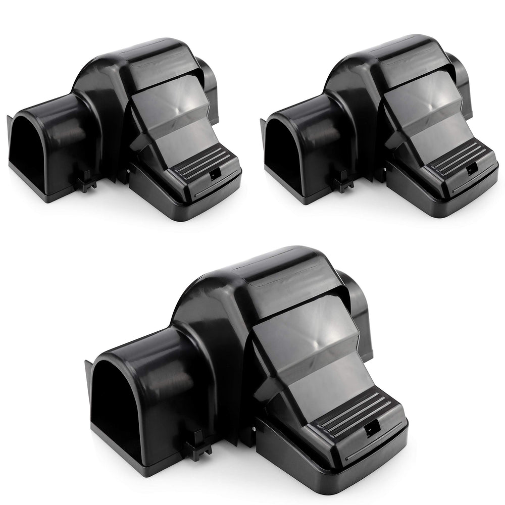 eXuby front view of tunnel trap showing safe enclosed design and easy placement