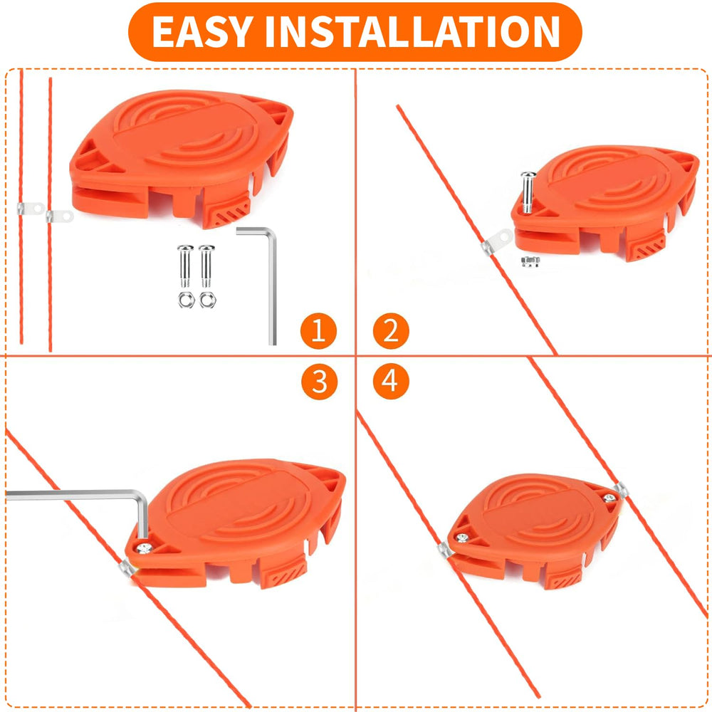 Eyoloty AF-100 head installed on trimmer demonstrating easy compatibility and fit