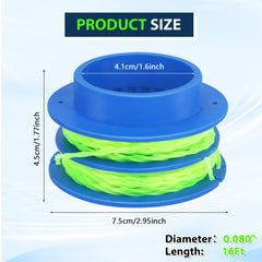 Close-up of Eyoloty 0.080 inch trimmer line texture showing durable nylon for longer life