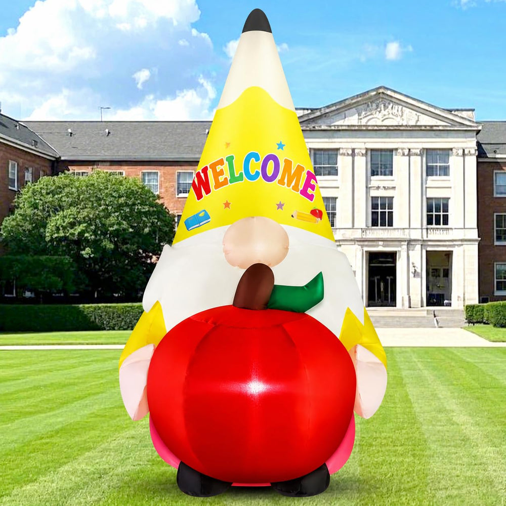Eyourlife pencil gnome front view showing friendly welcome and size