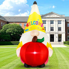 Eyourlife pencil gnome front view showing friendly welcome and size