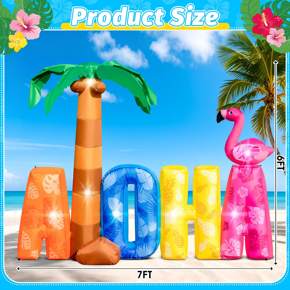 Eyourlife ALOHA close-up of pineapple and hibiscus print benefit: high-detail vibrant graphics