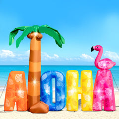 Eyourlife ALOHA front view showing colorful letters and tropical design benefit: eye-catching centerpiece