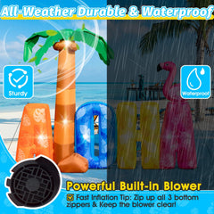 Eyourlife ALOHA built-in blower close-up benefit: fast inflation and easy setup