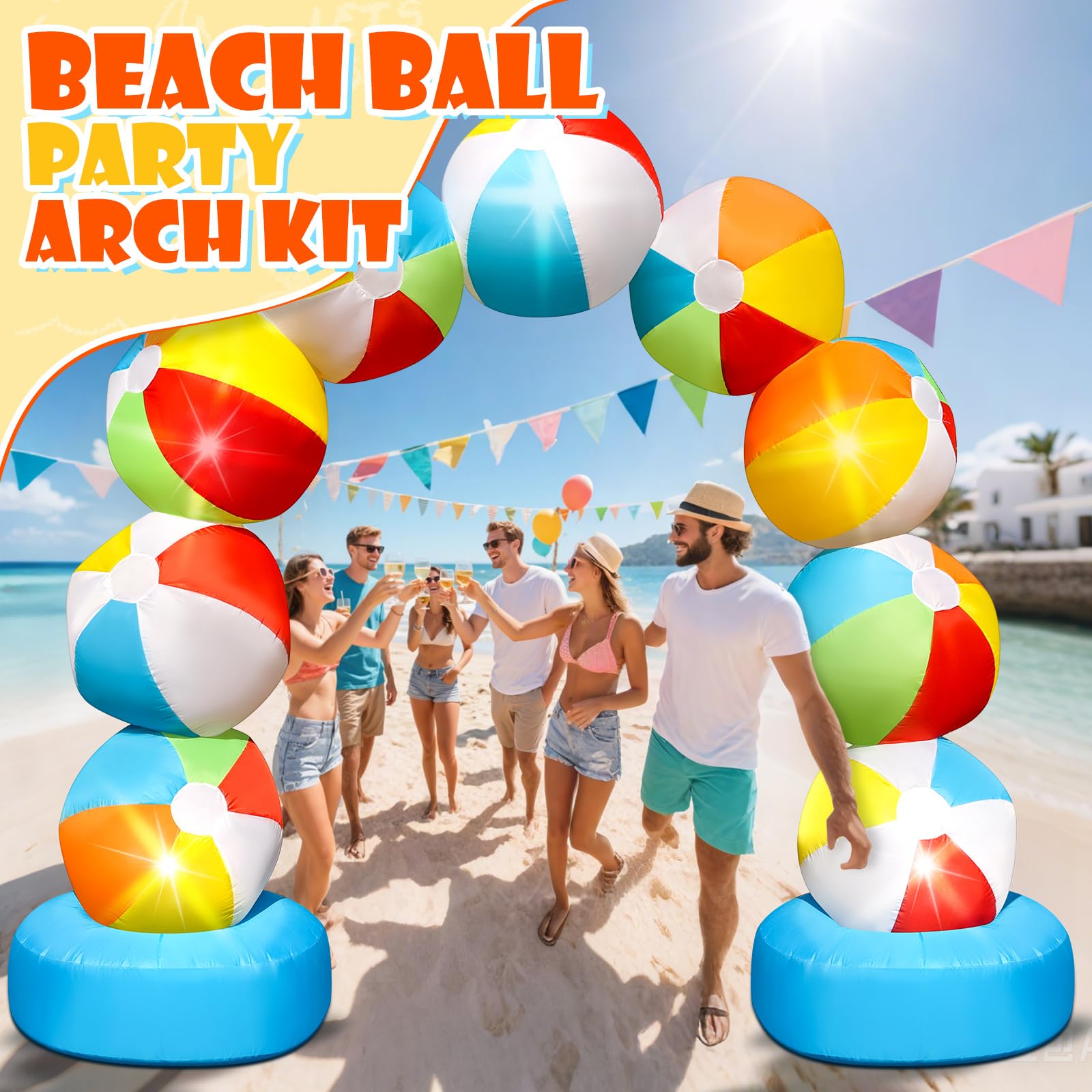 Eyourlife arch poolside lifestyle scene creating festive summer atmosphere
