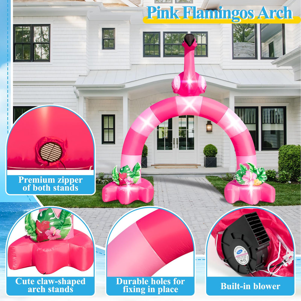 Eyourlife flamingo arch base with paw-shaped stands for stable, playful support