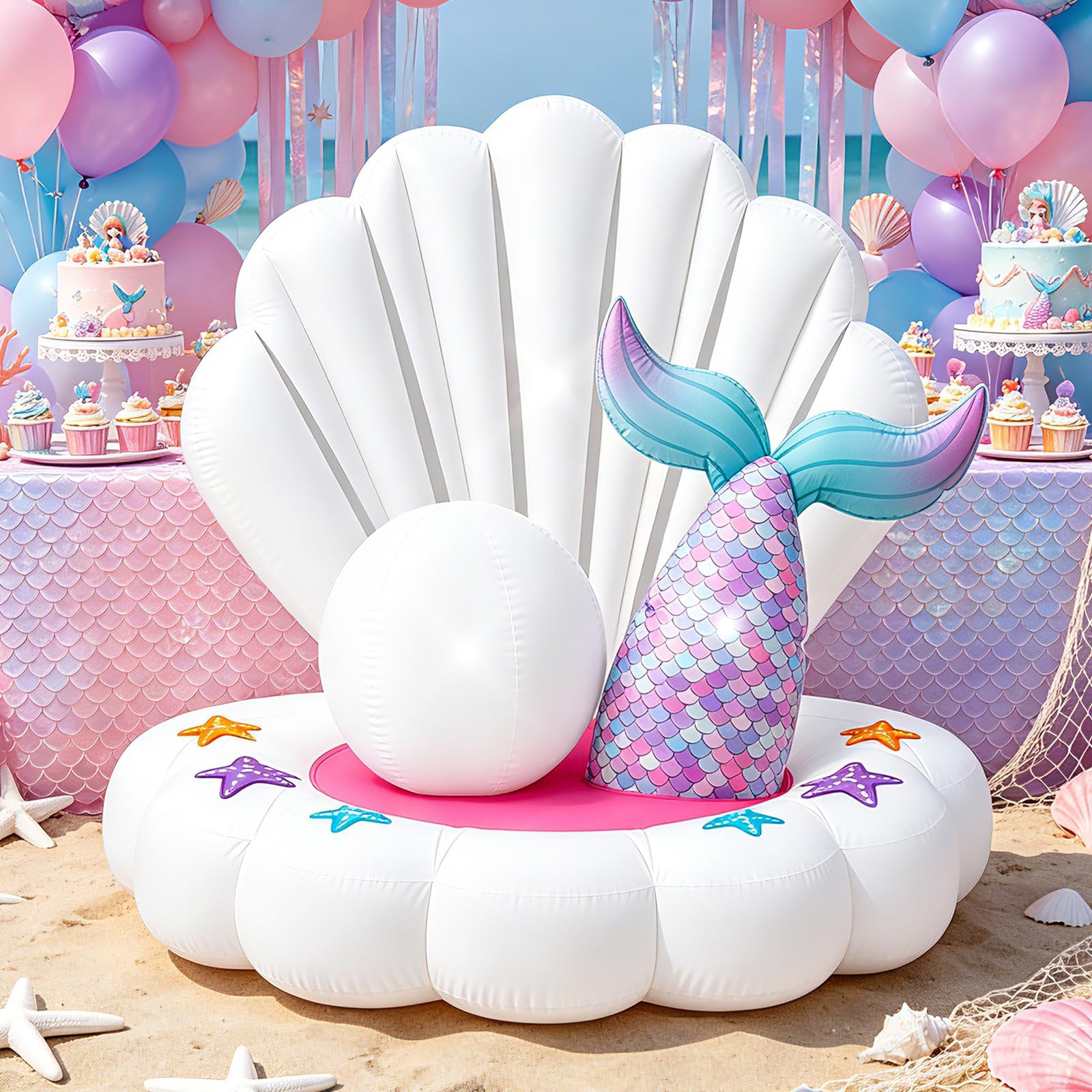 Eyourlife front view showing seashell shape and party focal point