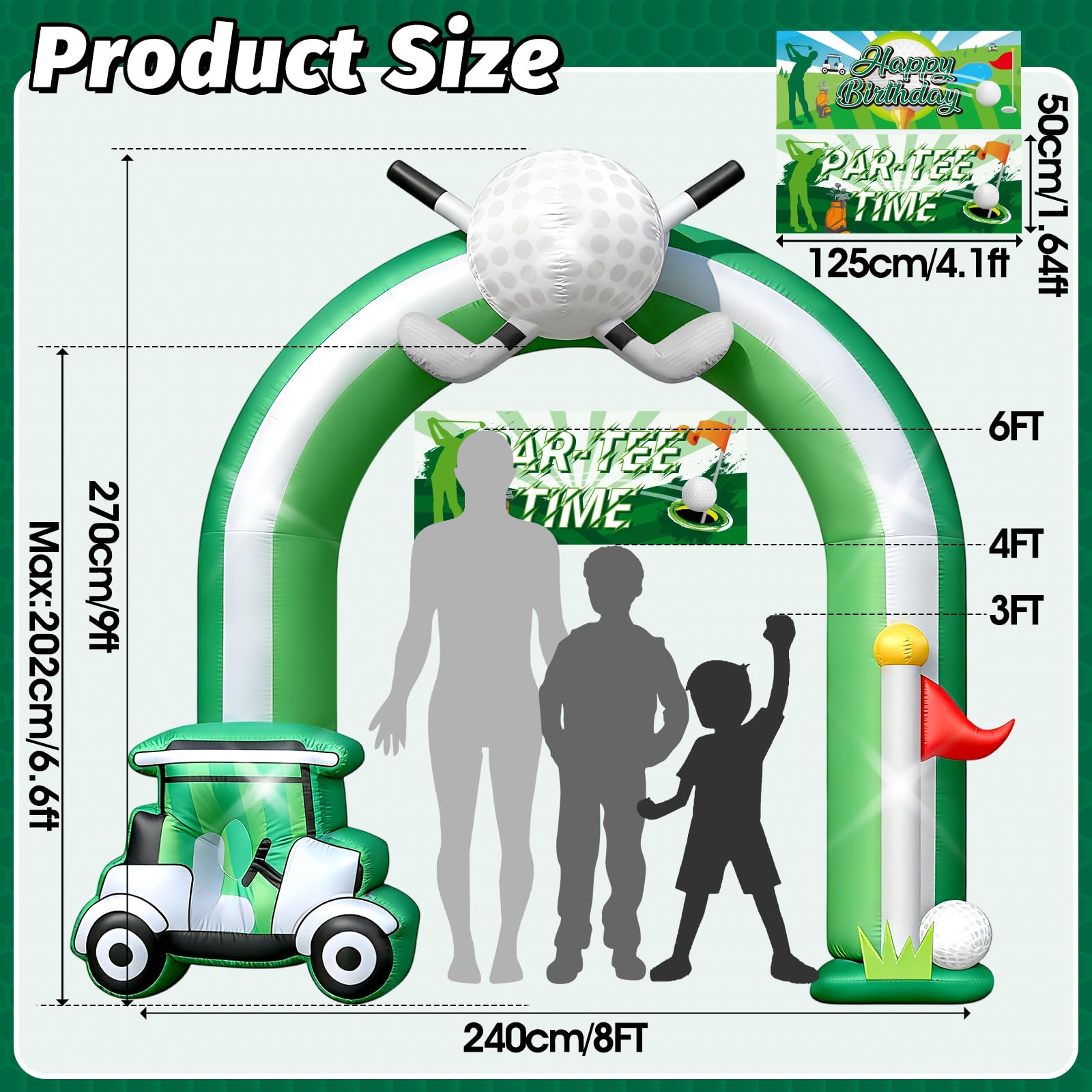 Eyourlife integrated blower attached to arch for quick single-person setup