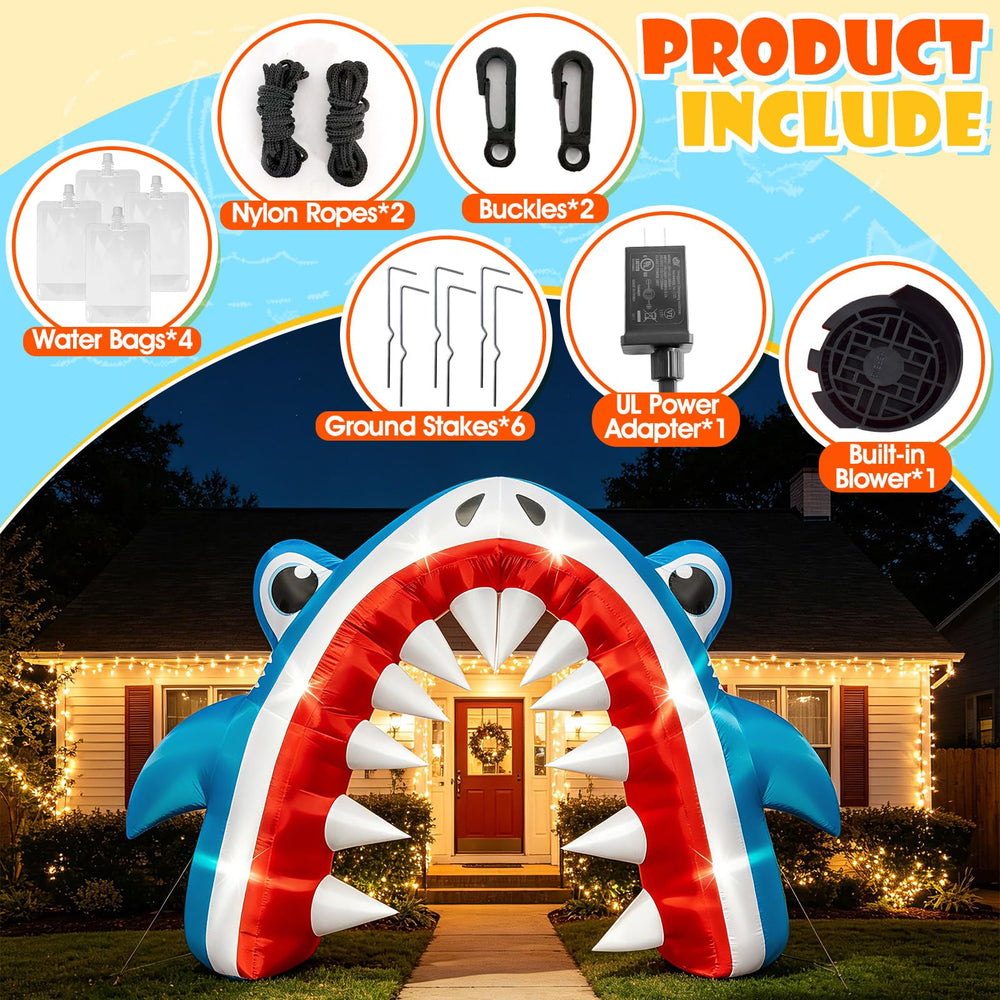 Eyourlife LED lit evening arch glowing softly to extend party hours