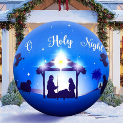 Eyourlife inflatable nativity front view showing clear scene and festive curb appeal