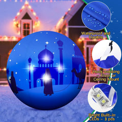 Eyourlife nativity glowing at night with three LEDs for visible evening display