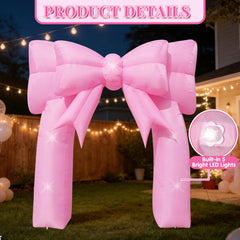 Eyourlife five LED lights on bow arch illuminating event area for evening photos
