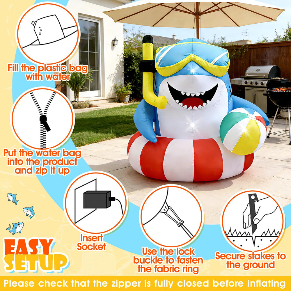 Eyourlife shark with detachable beach ball for interactive photo props