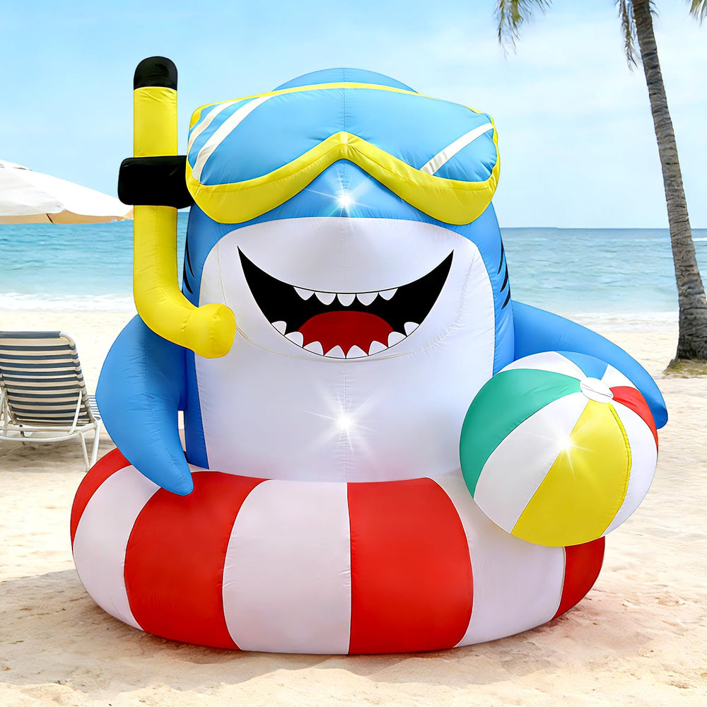 Eyourlife shark front view showing playful design and instant party appeal