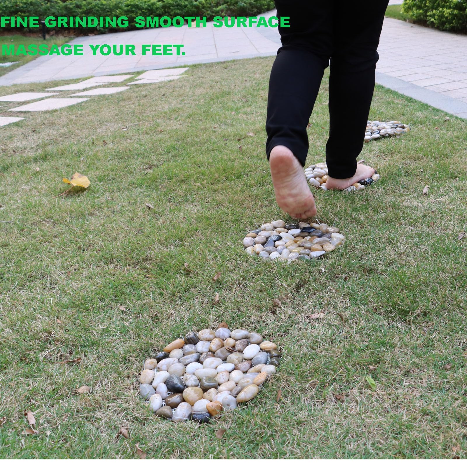 EYZH stone beside patio seating demonstrating aesthetic outdoor accent benefit
