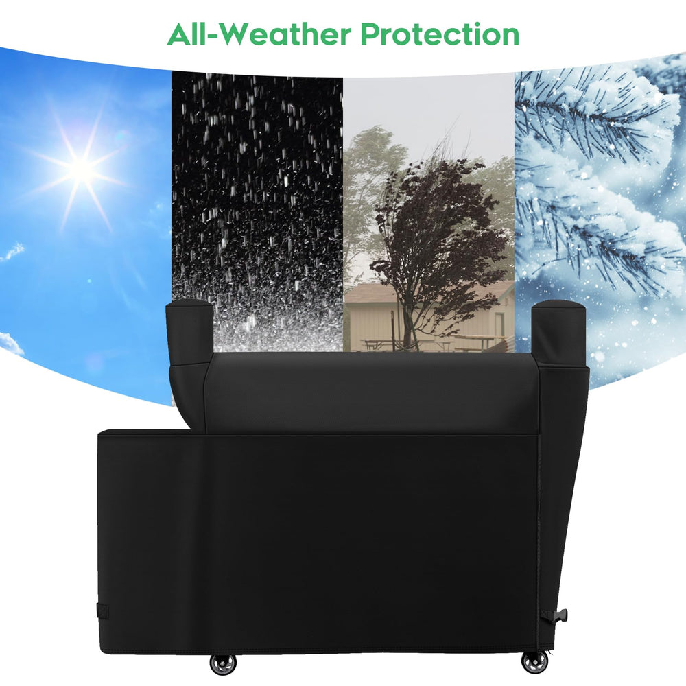 EZ-DONGTENG covered grill in rain demonstrates waterproof performance and peace of mind