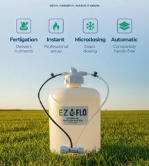 EZ‑FLO attached to standard outdoor faucet for tool‑free setup