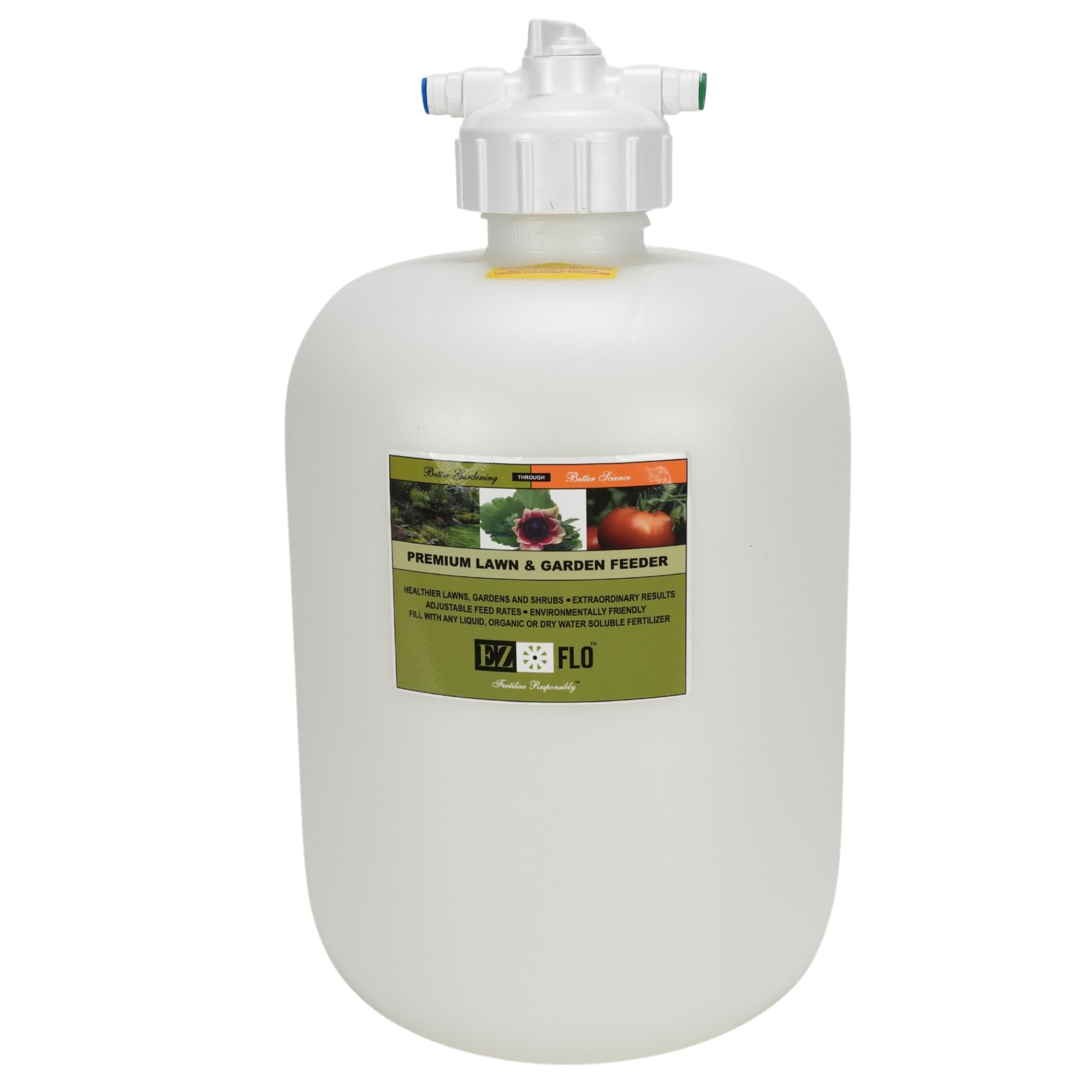 EZ‑FLO used as hose‑end sprayer showing convenient yard feeding