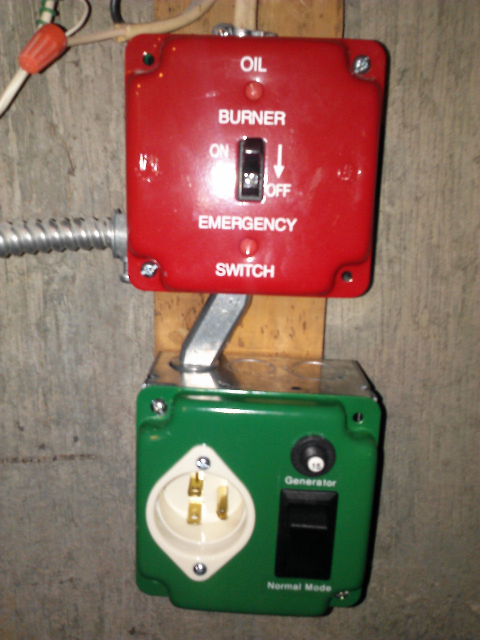 EZ Generator Switch approval label showing UL and CSA certifications for safety