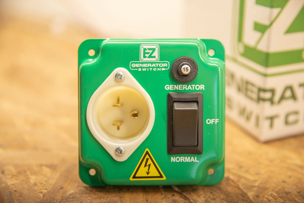EZ Generator Switch installed in a basement beside electrical panel for convenience