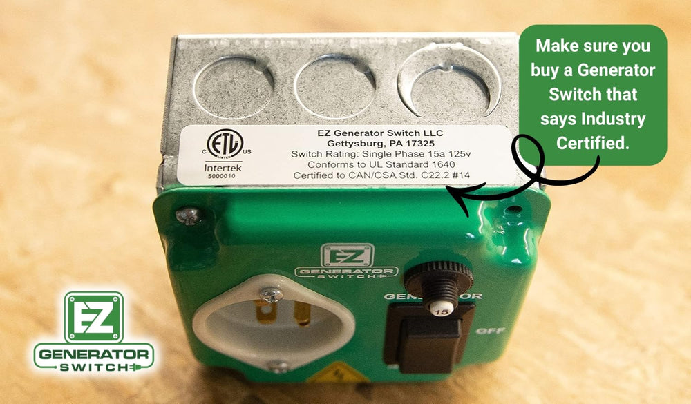 EZ Generator Switch wiring terminals with clear labels for quick installation