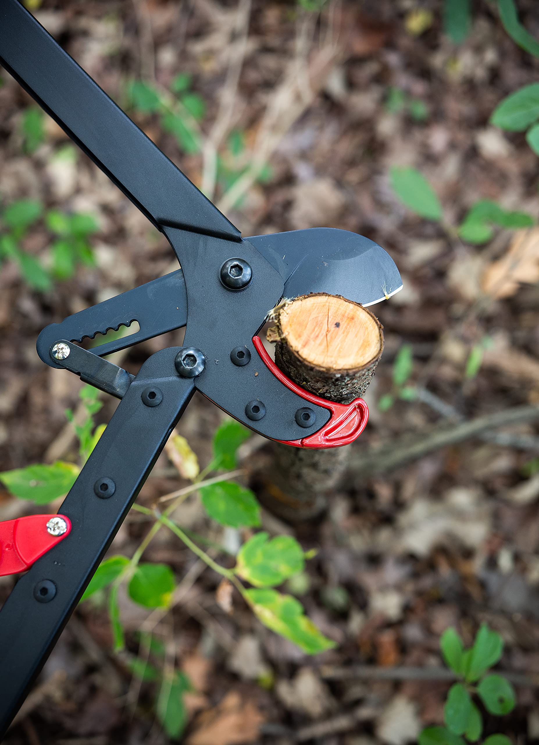 EZ Kut in-use cutting a 2-inch branch highlighting strong cutting capacity