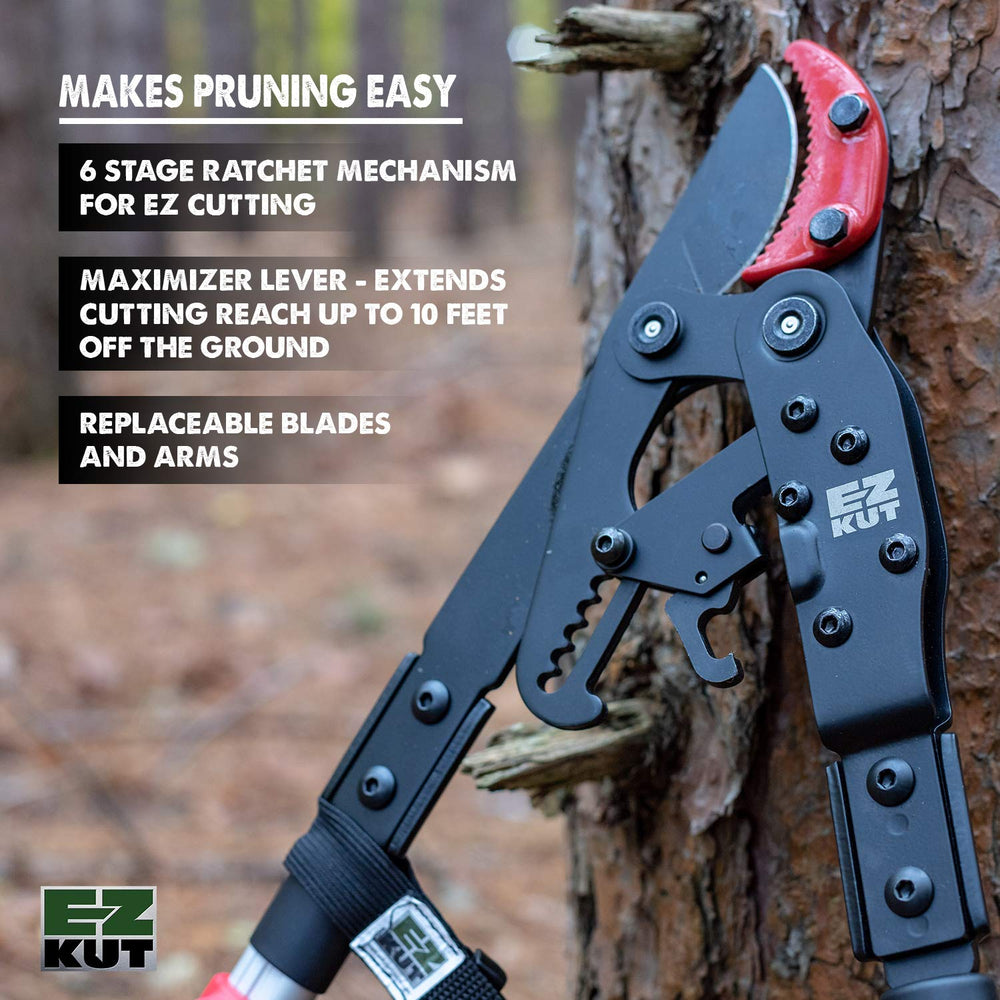 EZ Kut ratchet mechanism detail demonstrating multi-stage leverage for easier cutting