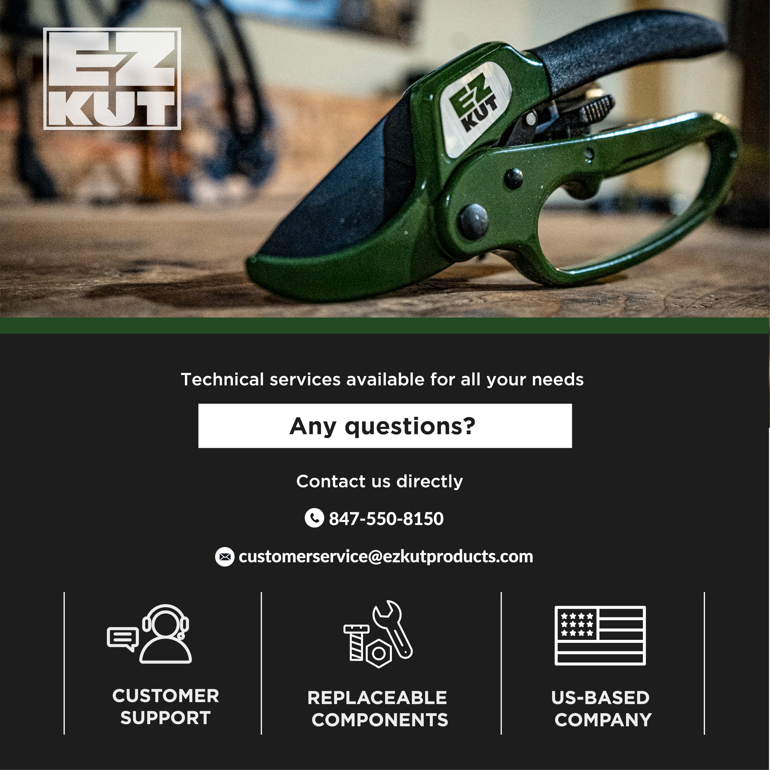 EZ Kut pruners in a garden setting showing practical use and landscaping results