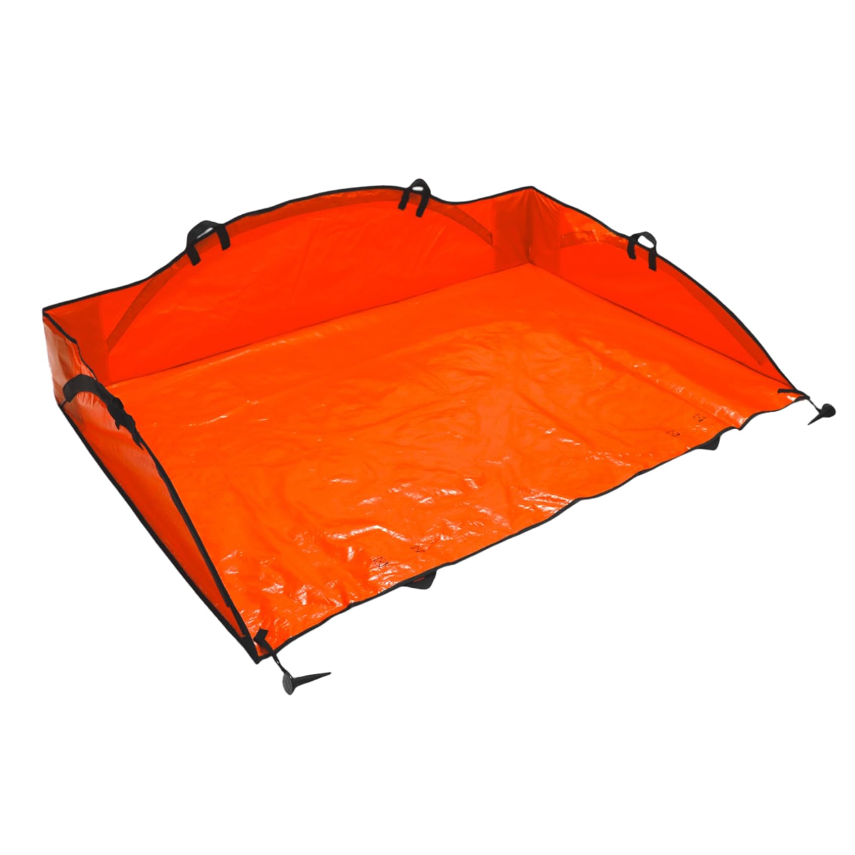 EZ Leaf Hauler front view showing full 4x6 tarp and setup benefit