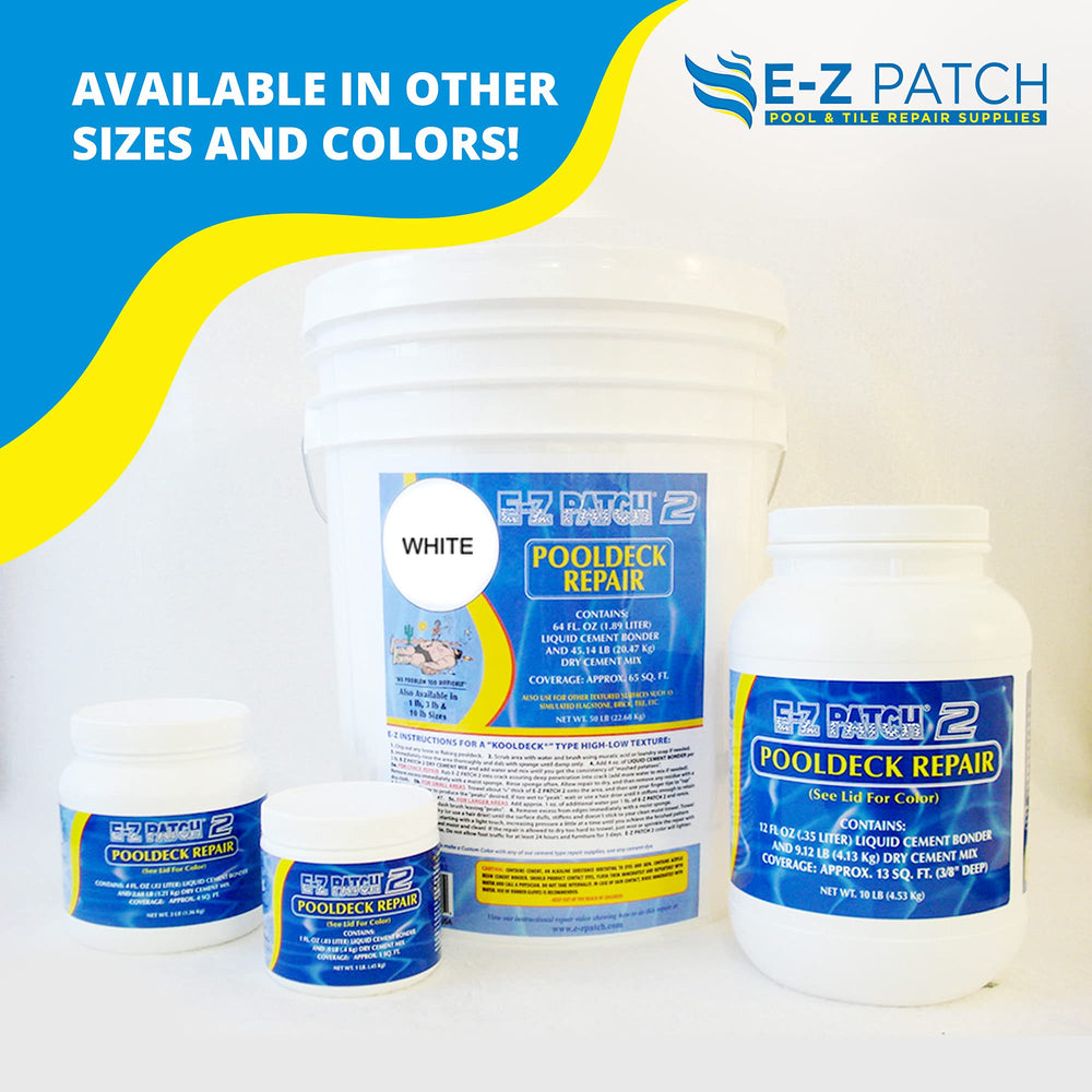 EZ PATCH kit next to a hand for scale showing compact, easy-to-handle size
