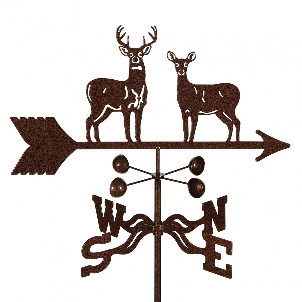 E-Z VANE standing deer front view showing elegant rooftop ornament and curb appeal