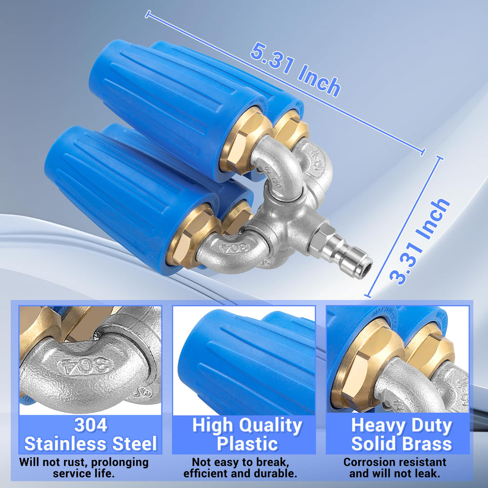 EZALOR installed on wand in use delivering concentrated high-pressure rinse