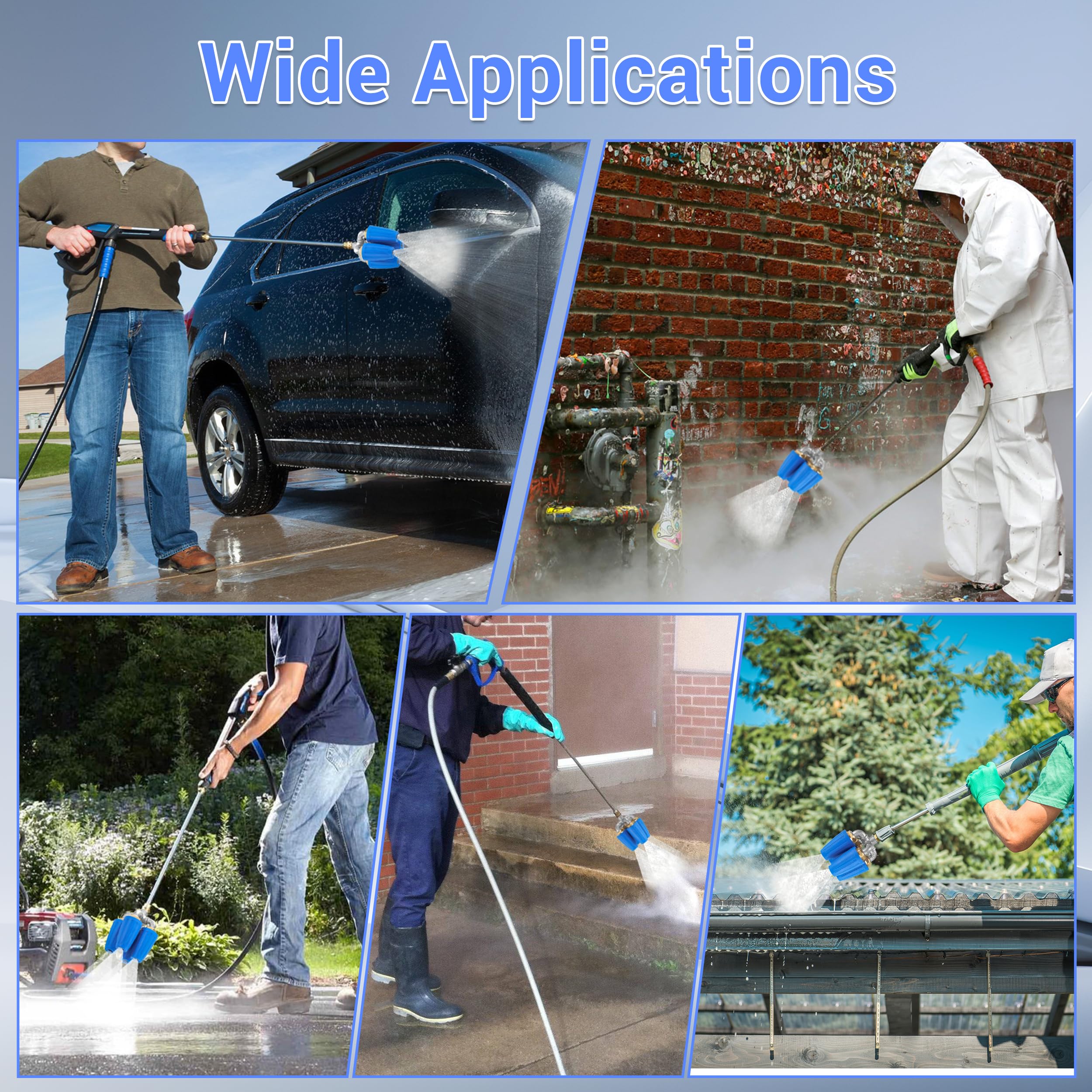 EZALOR lifestyle driveway cleaning scene showing faster stain removal