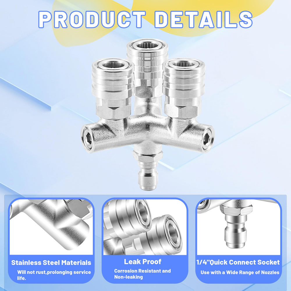 EZALOR 40° white tip fan spray pattern rinses large areas efficiently